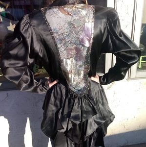 VTG Hi Low Metallic Peek a Boo Back Blazer Jacket